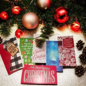 Heartline by Hallmark l 6 Christmas Money/Gift Card Greeting Cards & Envelopes